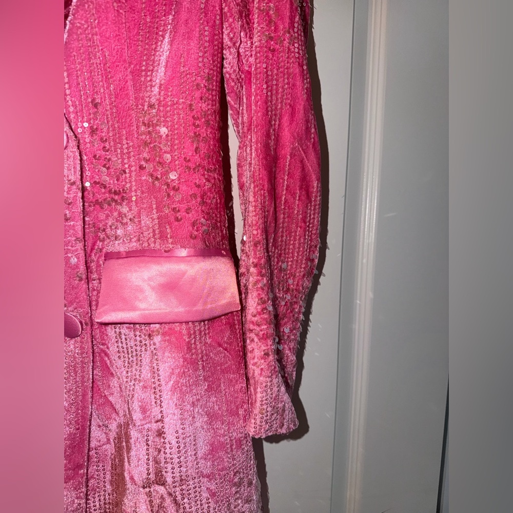 FASHION NOVA Amelia Sequin Blazer Short Dress Pink Like New Worn Once SZ Medium - Picture 11 of 13